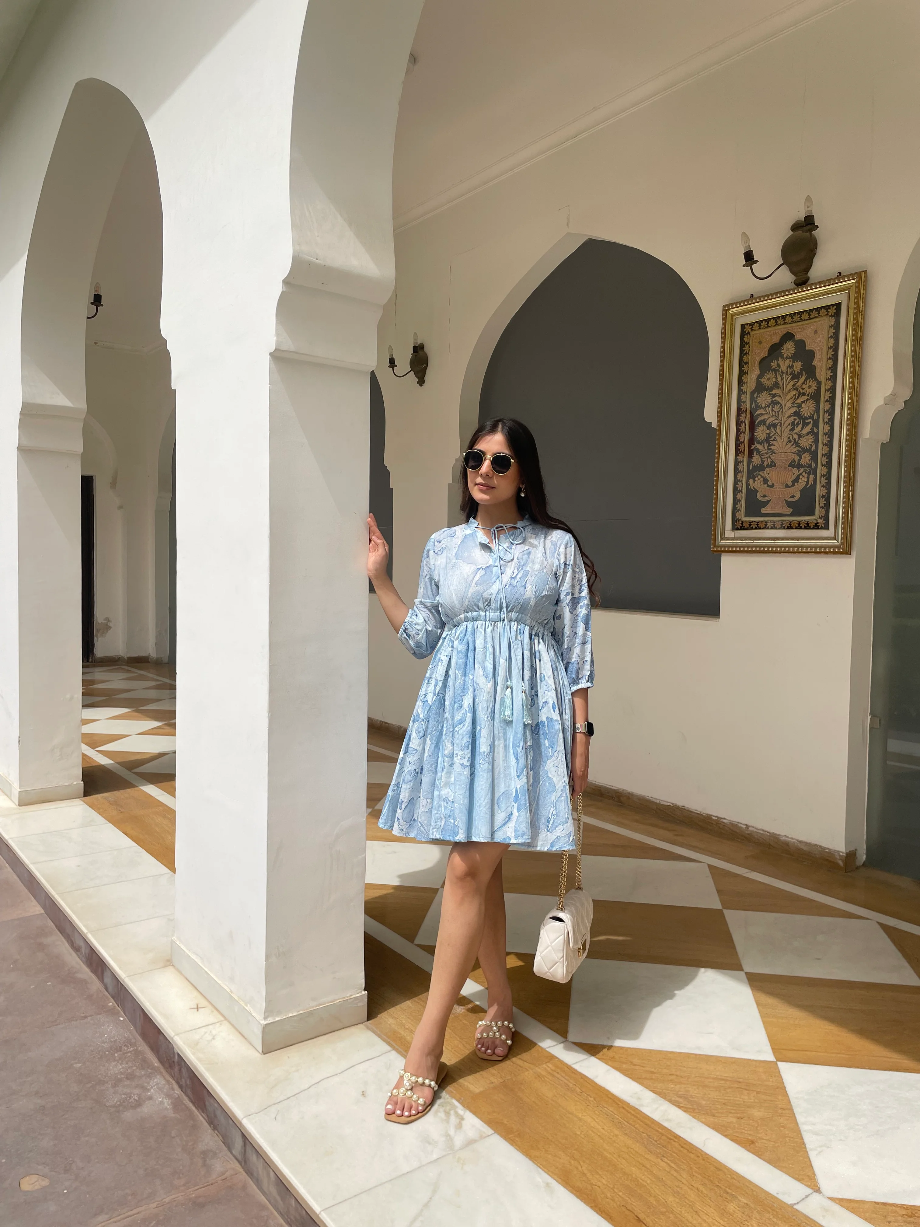 Marble print vacay dress - Image 3