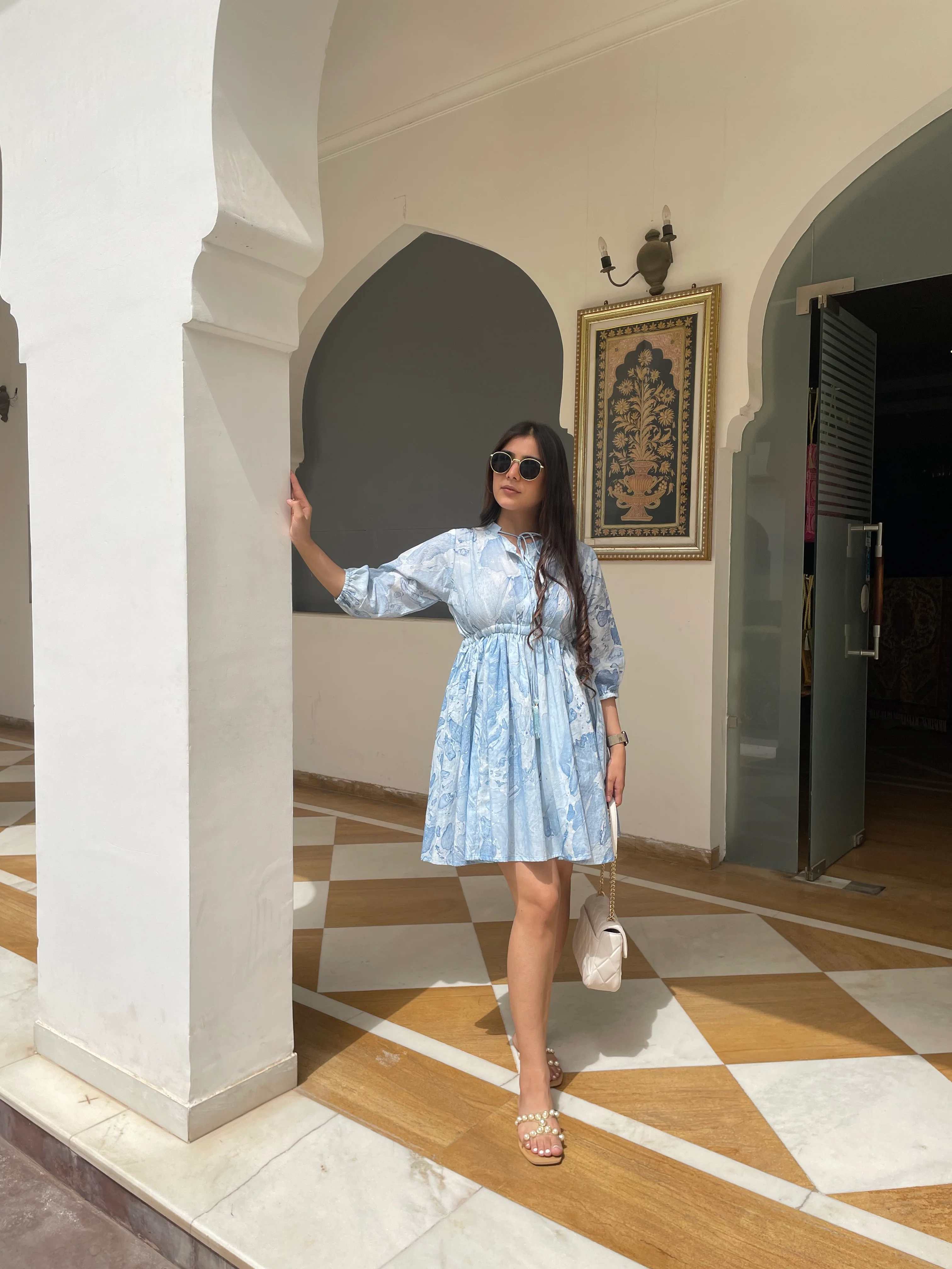 Marble print vacay dress - Image 4