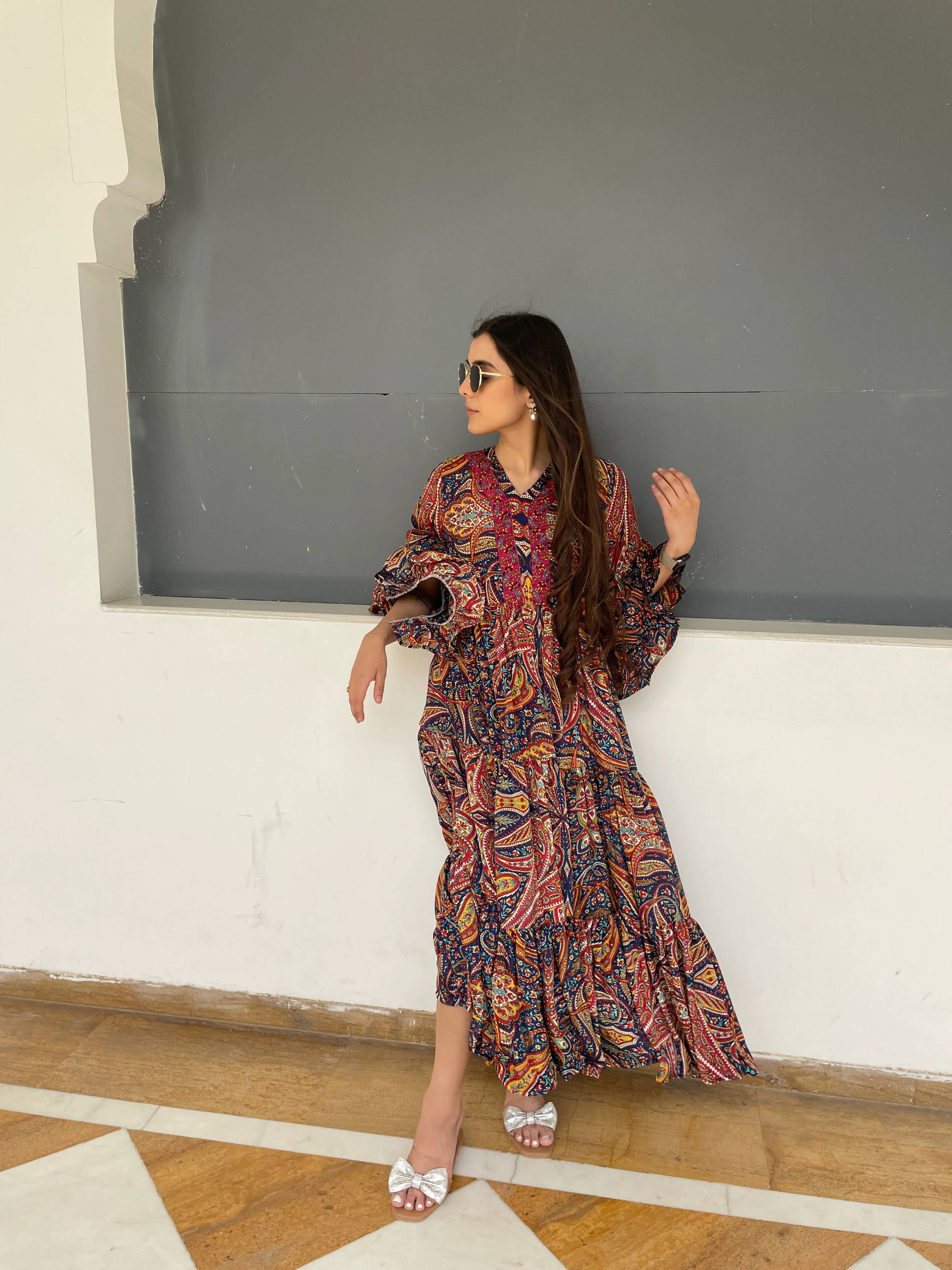 Paisley crepe dress - Image 4