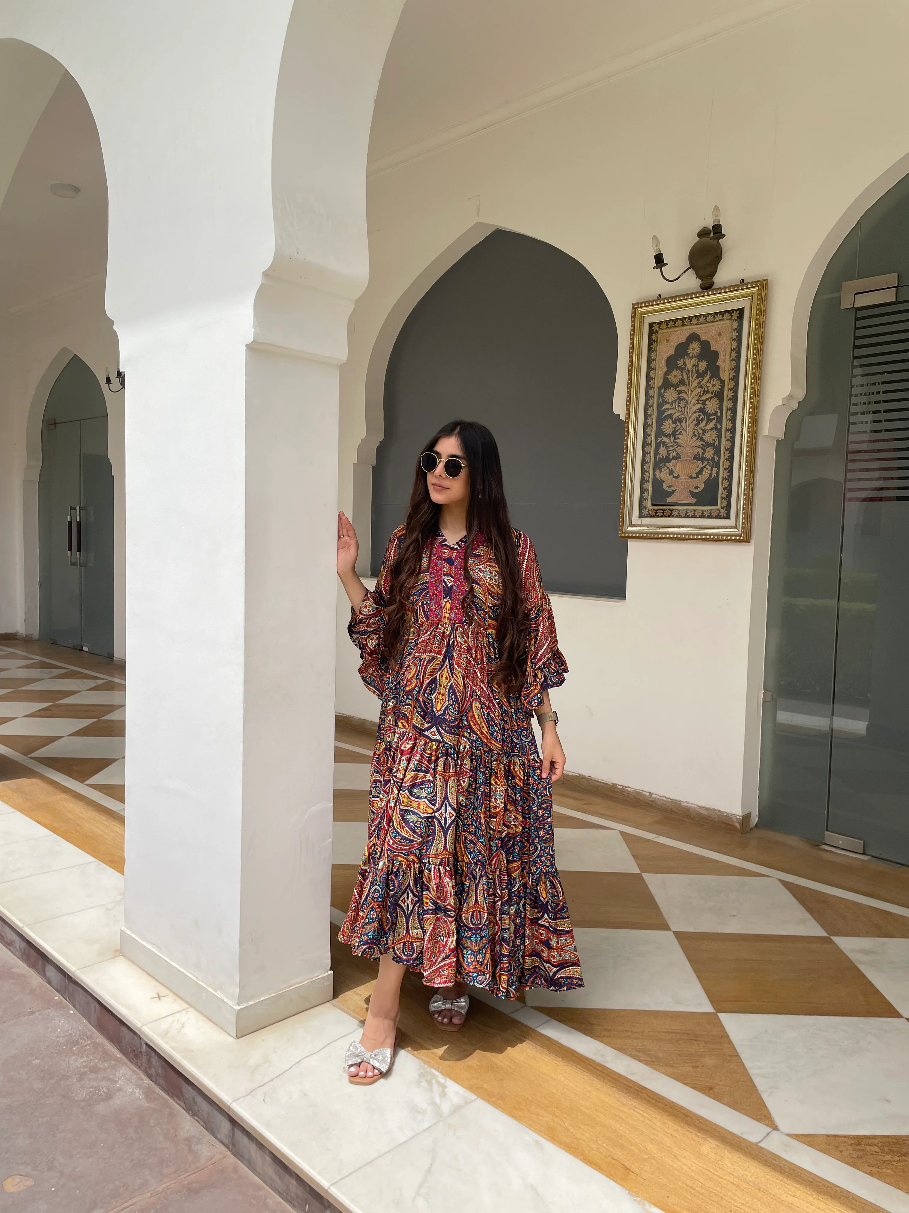 Paisley crepe dress - Image 5