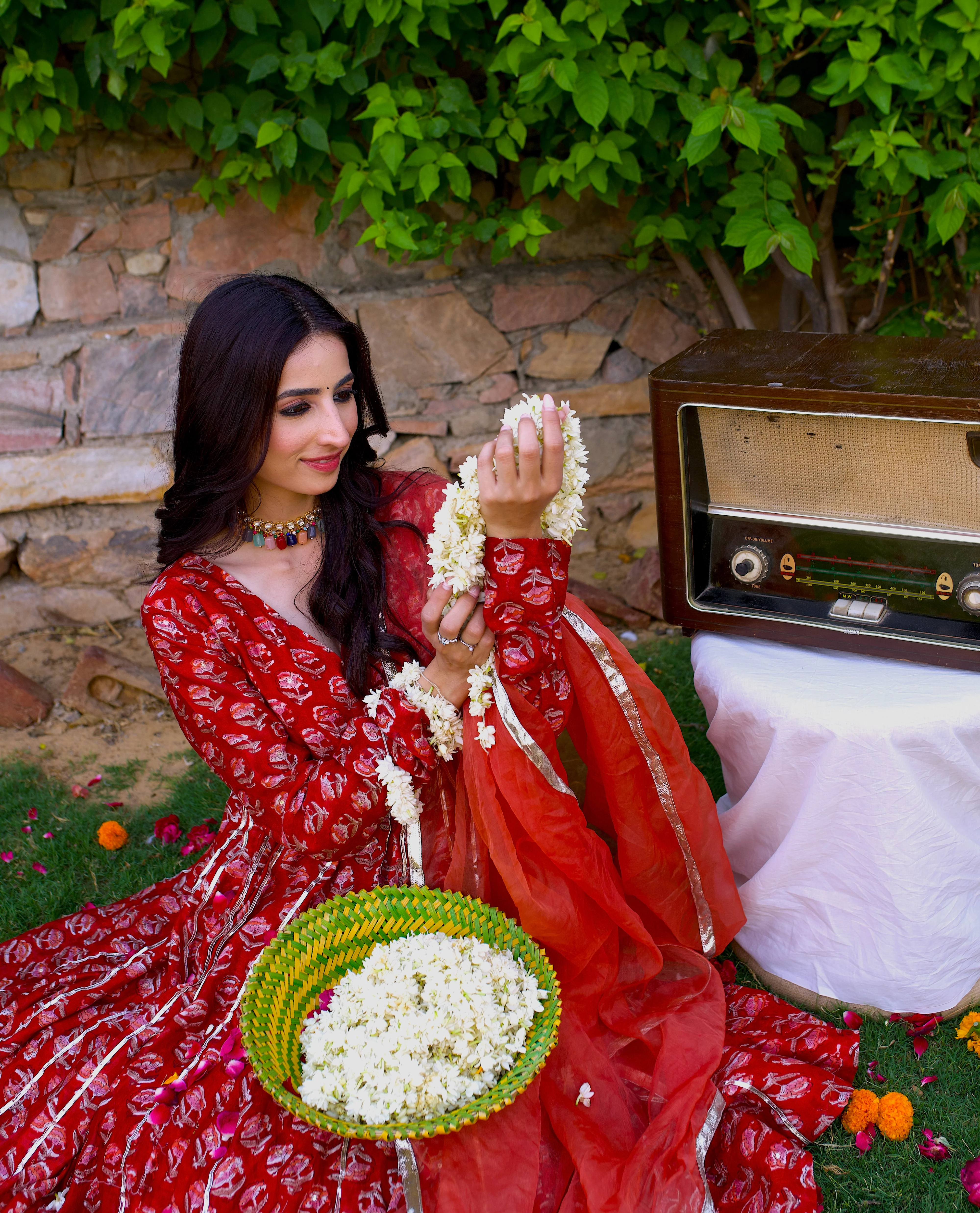 Roohi Chanderi Angrakha Anarkali Set - Image 5