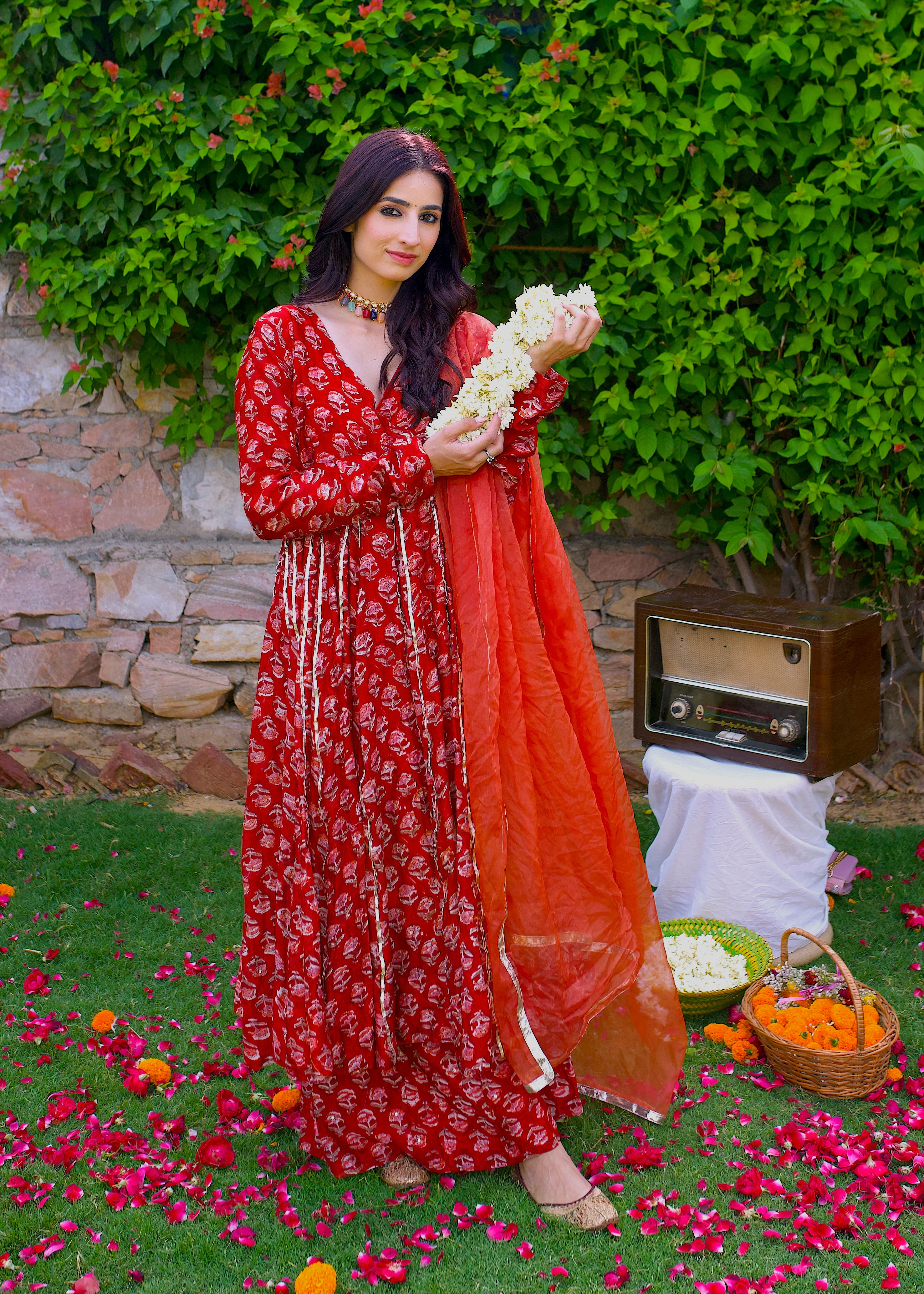 Roohi Chanderi Angrakha Anarkali Set - Image 6