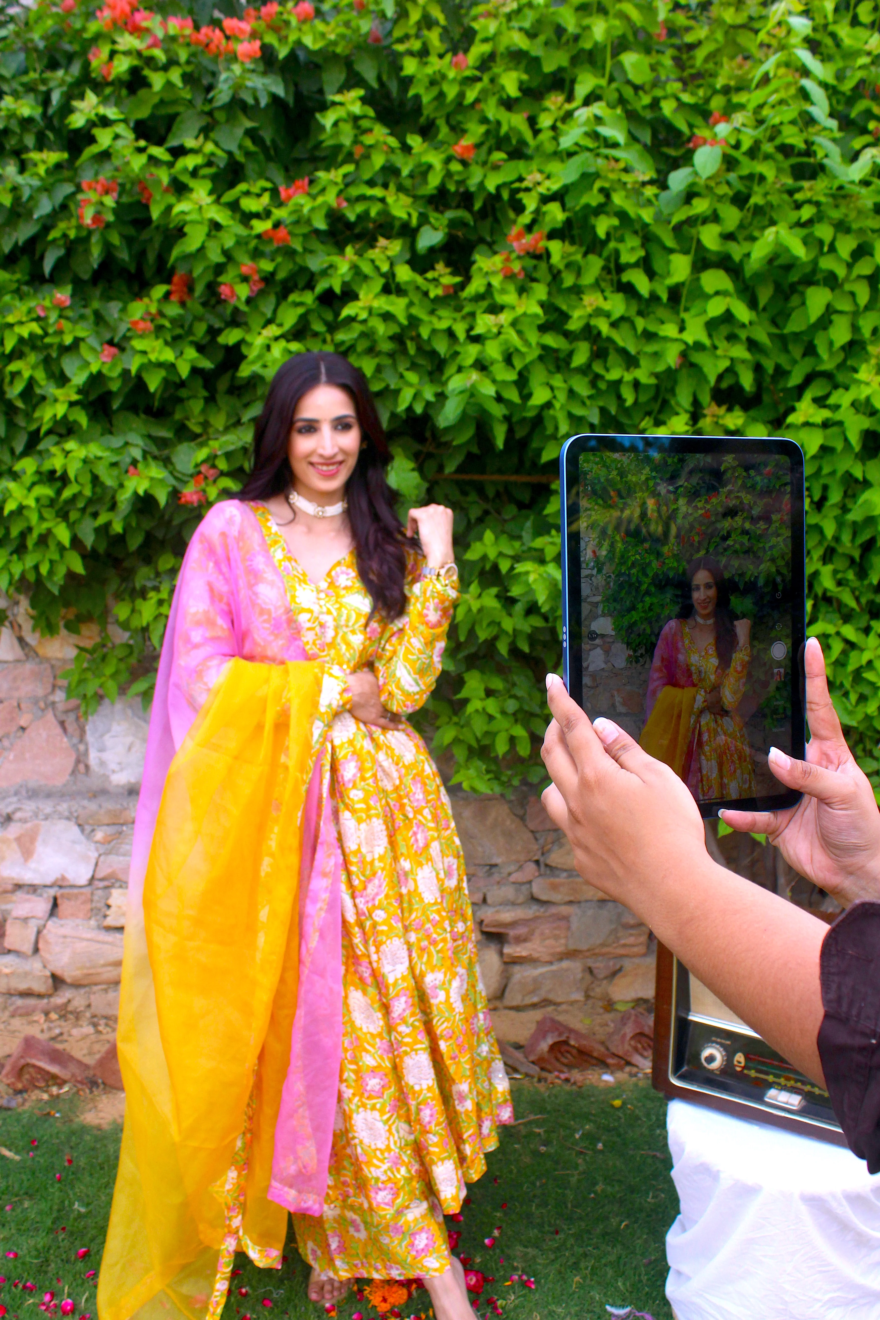 Sunshine Bloom Angrakha Anarkali Set - Image 3