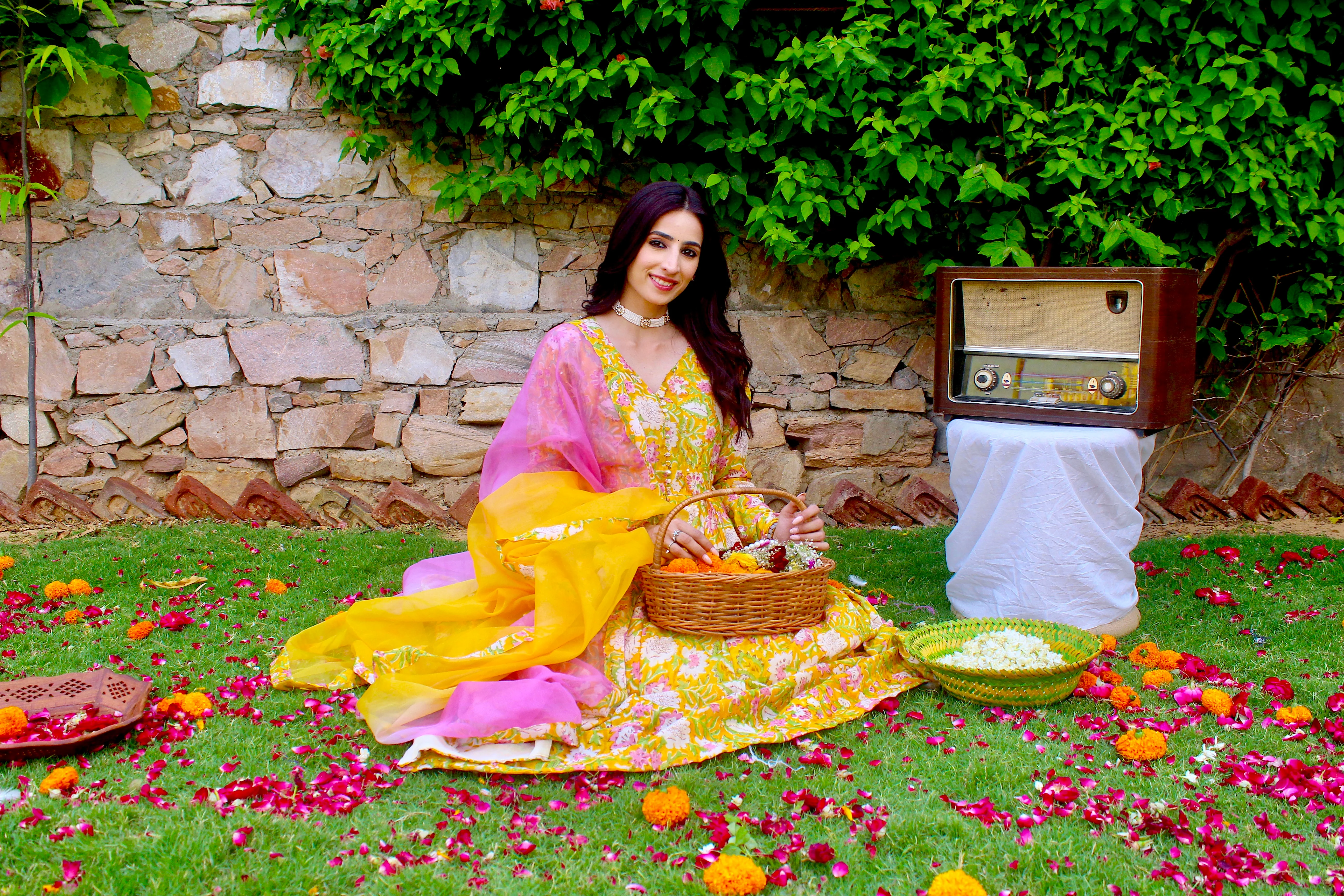 Sunshine Bloom Angrakha Anarkali Set - Image 5