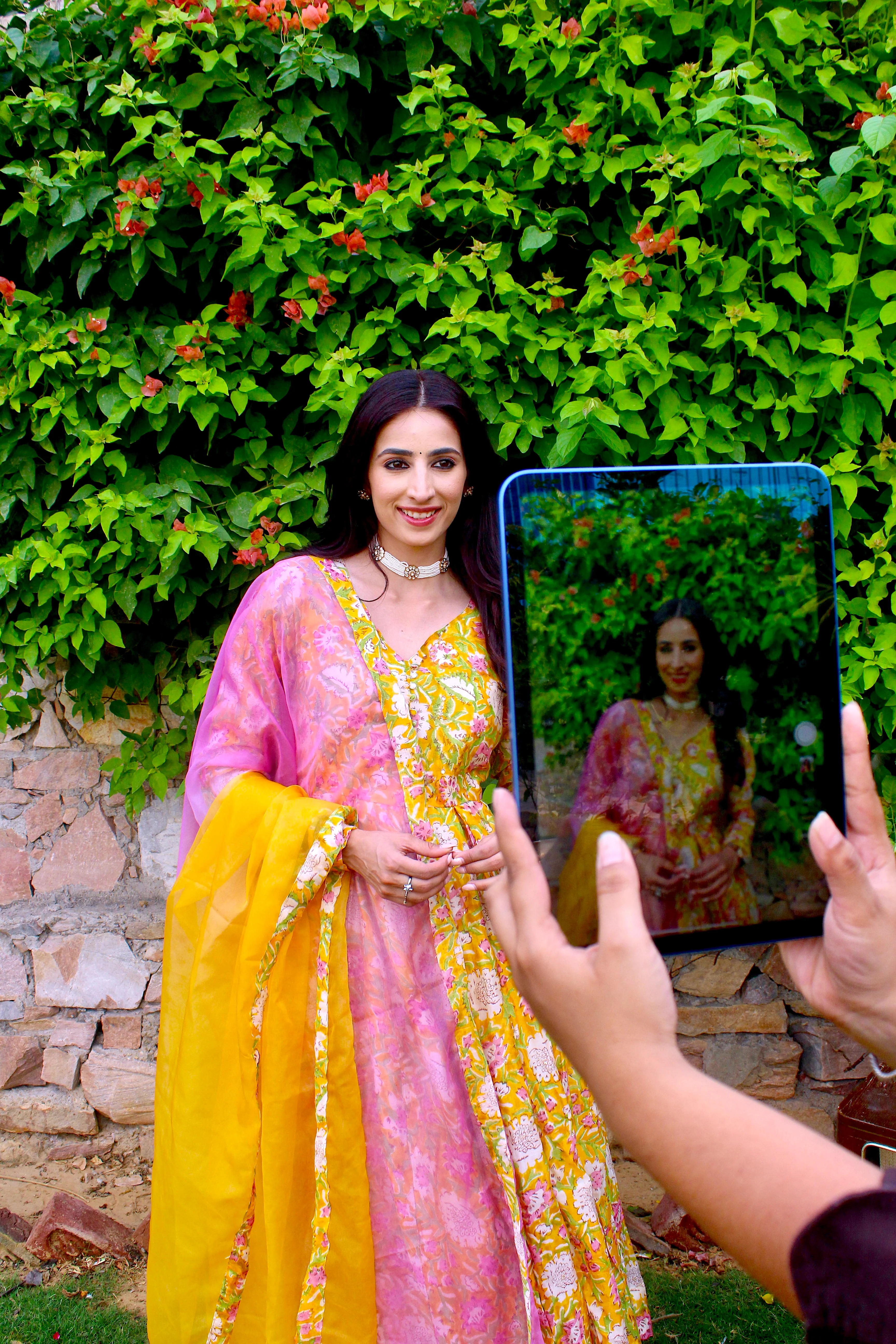 Sunshine Bloom Angrakha Anarkali Set - Image 6