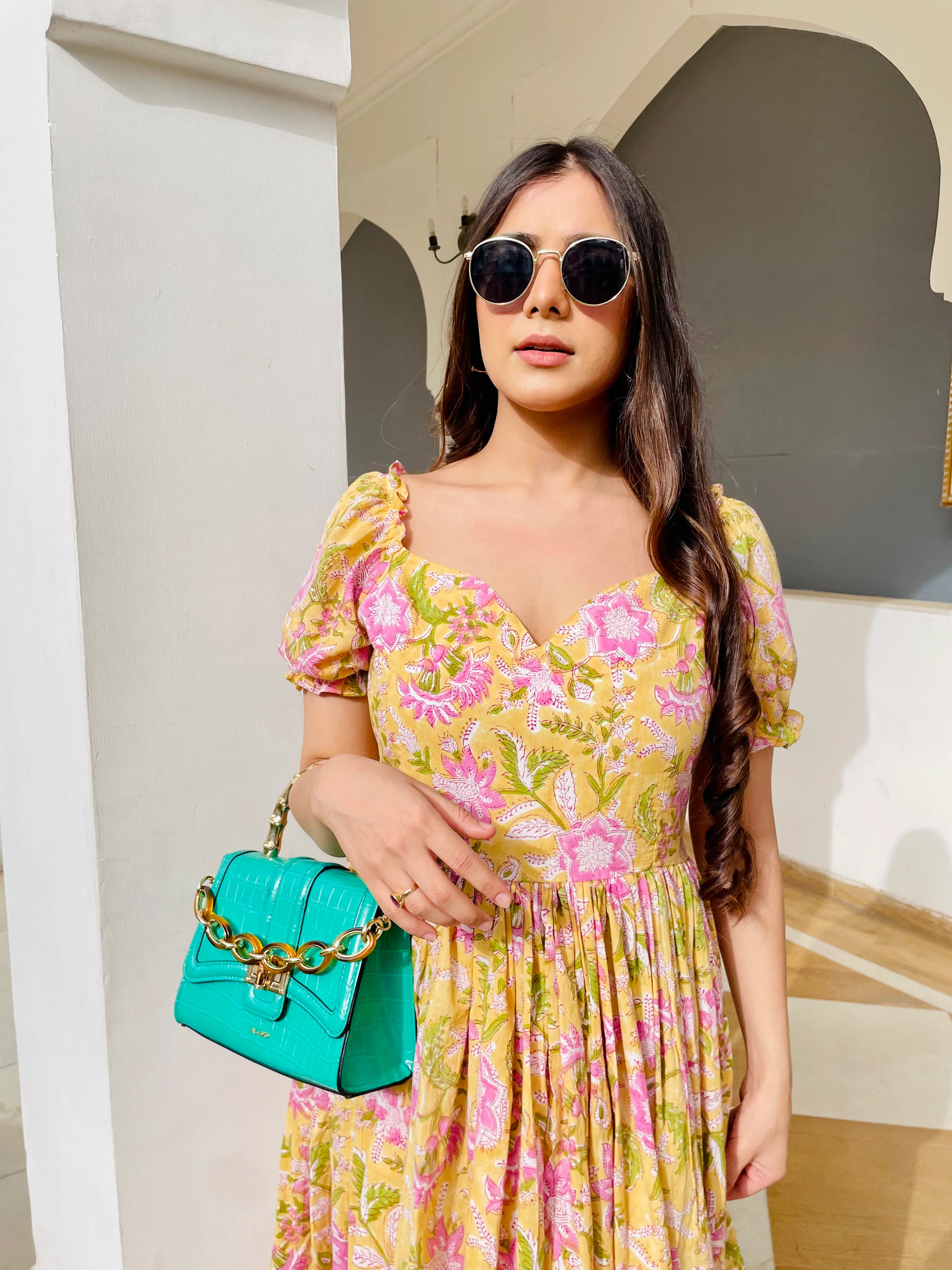 Yellow frill dress - Image 3